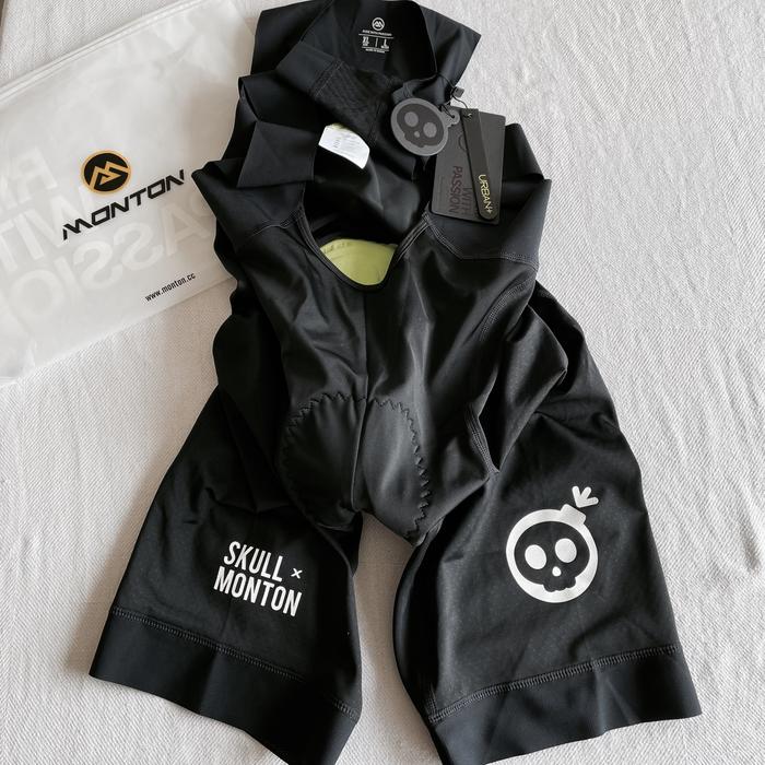 Gambar BIB Skull Monton Men size L. Black. (Celana sepeda pendek/short) dari Bekas Rasa Baru undefined Tokopedia