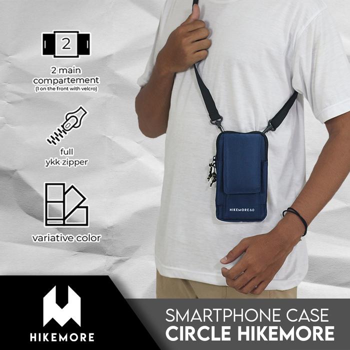 Gambar Mini Bag Selempang Smartphone Case Pria Wanita Hikemore Circle New - Navy dari Hikemore undefined Tokopedia