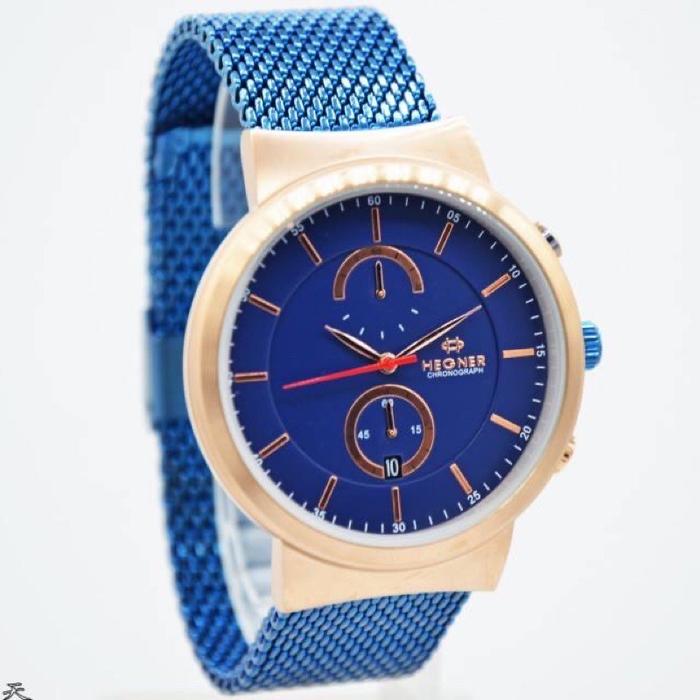 Gambar JAM TANGAN PRIA HEGNER 1651 HW 1651G RANTAI ORIGINAL - BIRU ROSEGOLD dari SANDRA ARLOJI undefined Tokopedia