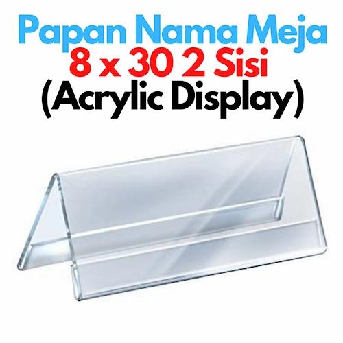 Gambar ACRYLIC Name Tag Papan Nama Meja Akrilik 2 Sisi 8x30 Cm Transparan - 7 x 20 Cm dari toko maju jayo undefined Tokopedia