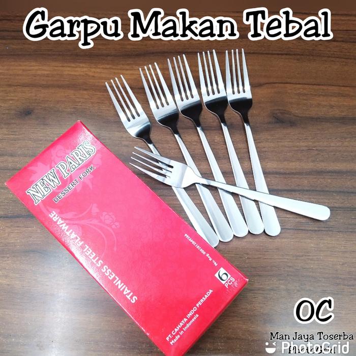 Gambar Garpu Makan stainless steel New Paris dari Man Jaya Toserba undefined Tokopedia