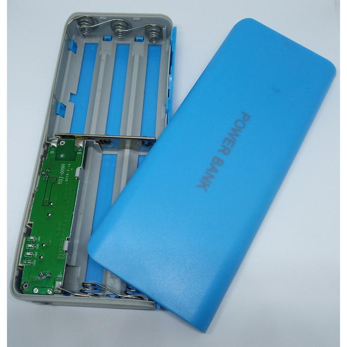 Gambar PowerBank Pack Case Box DIY 5 pc Baterai 18650 Casing Power Bank 2port - Biru dari itpro.207 undefined Tokopedia