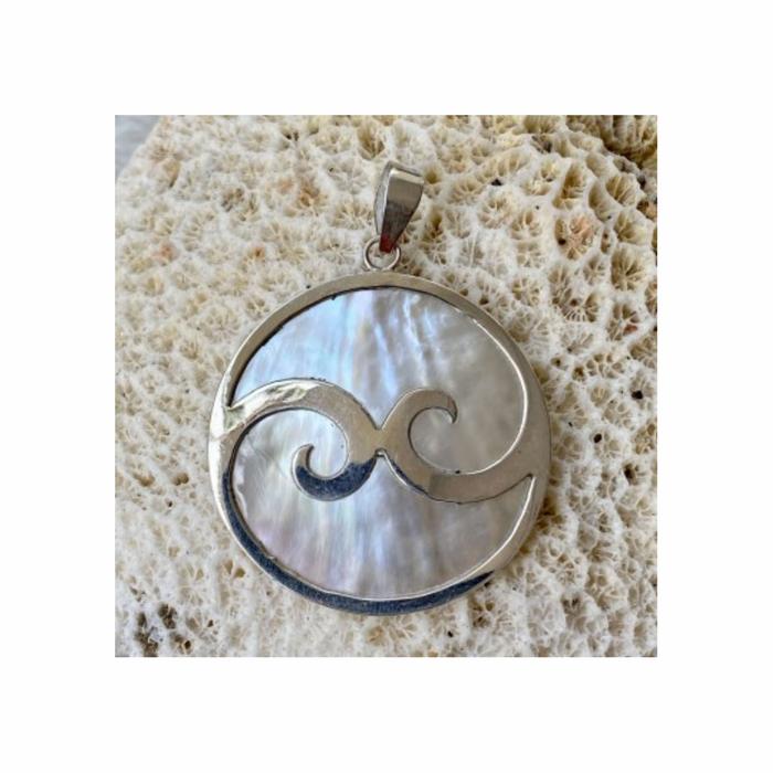 Pearl Pendant with Bali Sterling Silver 