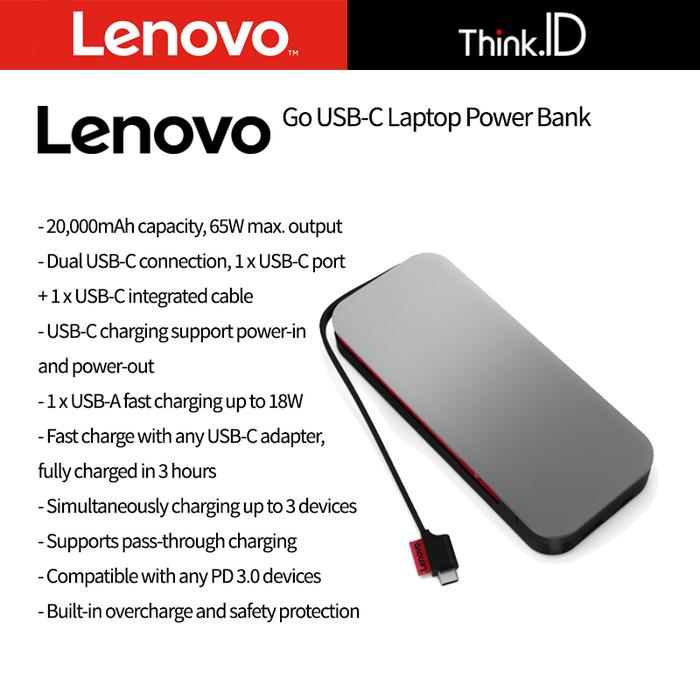 Lenovo USB-C Laptop PowerBank 20000mAh Lenovo Go USB-C Laptop
