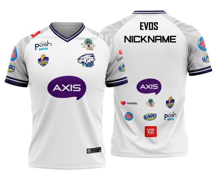 Gambar JERSEY KAOS BAJU GAMING EVOS 2021 WHITE - L dari OKITU APPAREL undefined Tokopedia