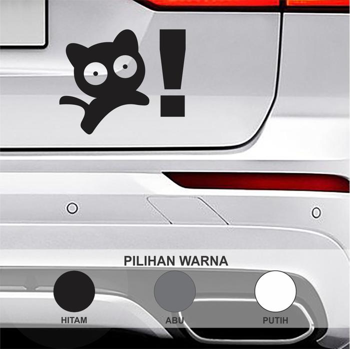 Gambar Cutting Sticker Mobil Kucing Loncat Kaget Sticker Body Mobil - Hitam dari kokoboi undefined Tokopedia