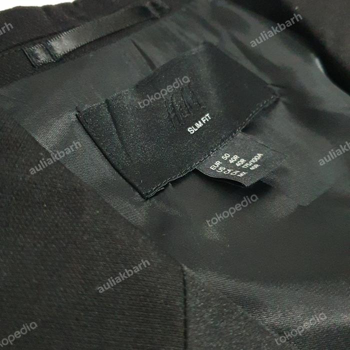Gambar H&M Jas/Blazer Slim Fit Hitam Satu Kancing Single Breasted Suit dari auliakbarh undefined Tokopedia