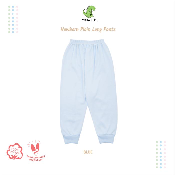 Gambar Wakakids Celana Panjang Bayi Baru Lahir Newborn Polos Vktws - Blue dari Wakakids undefined Tokopedia
