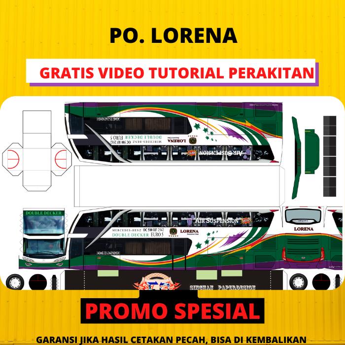 Gambar PAPERCRAFT / STIKER MINIATUR BUS TRUK LEMBARAN DIY Po. LORENA - Stiker Tebal dari AutoGarageBus Official Store undefined Tokopedia