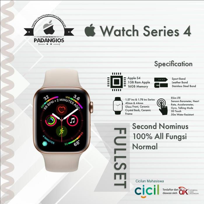 Jual Apple Watch iWatch Series 4 40mm Second Mulus Fullset - Kota Padang -  Padangios | Tokopedia
