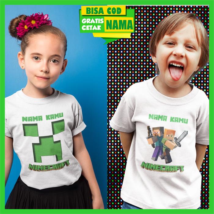 Anak Minecraft Gratis Cetak Custom Nama 