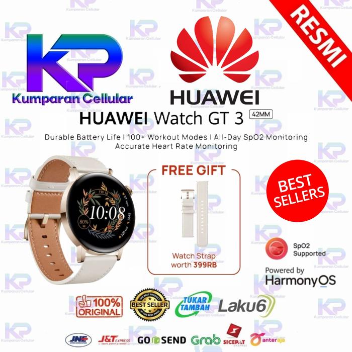HUAWEI WATCH GT3 GT BROWN 42MM GARANSI RESMI White