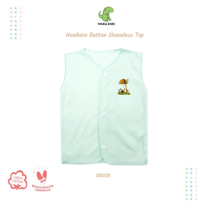 Gambar Wakakids Baju Bayi Baru Lahir Singlet Kutung Newborn Karakter Vktws - Green dari Wakakids undefined Tokopedia