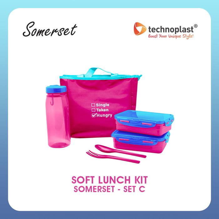 Gambar TECHNOPLAST SOFT LUNCH KIT SOMERSET / LUNCH BOX SET / TAS BEKAL - Set C dari Technoplast undefined Tokopedia