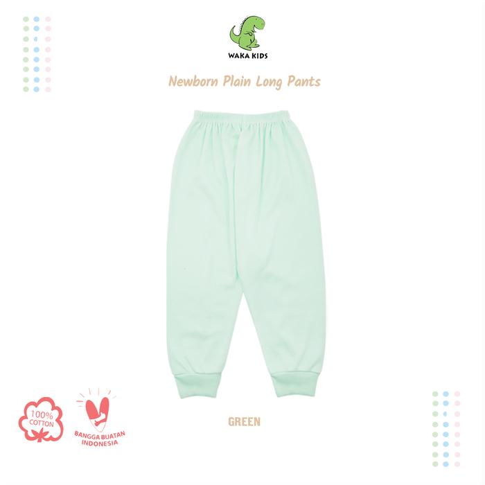 Gambar Wakakids Celana Panjang Bayi Baru Lahir Newborn Polos Vktws - Green dari Wakakids undefined Tokopedia