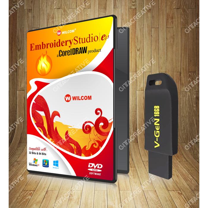 Gambar Flashdisk Software Desain Bordir Komputer Wilcom ES e1.5 - FD V-GEN 16GB dari Gita Creative undefined Tokopedia