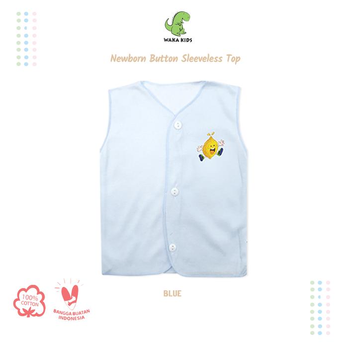 Gambar Wakakids Baju Bayi Baru Lahir Singlet Kutung Newborn Karakter Vktws - Blue dari Wakakids undefined Tokopedia