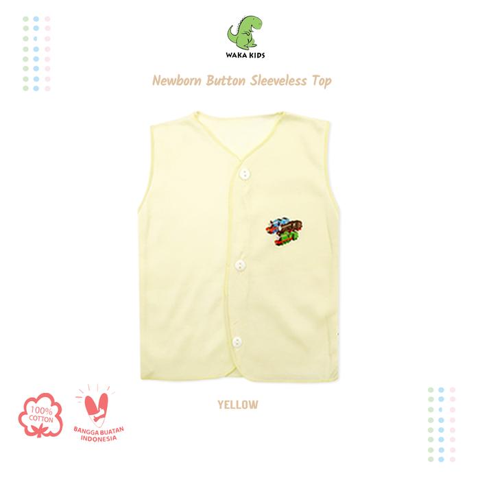 Gambar Wakakids Baju Bayi Baru Lahir Singlet Kutung Newborn Karakter Vktws - Yellow dari Wakakids undefined Tokopedia