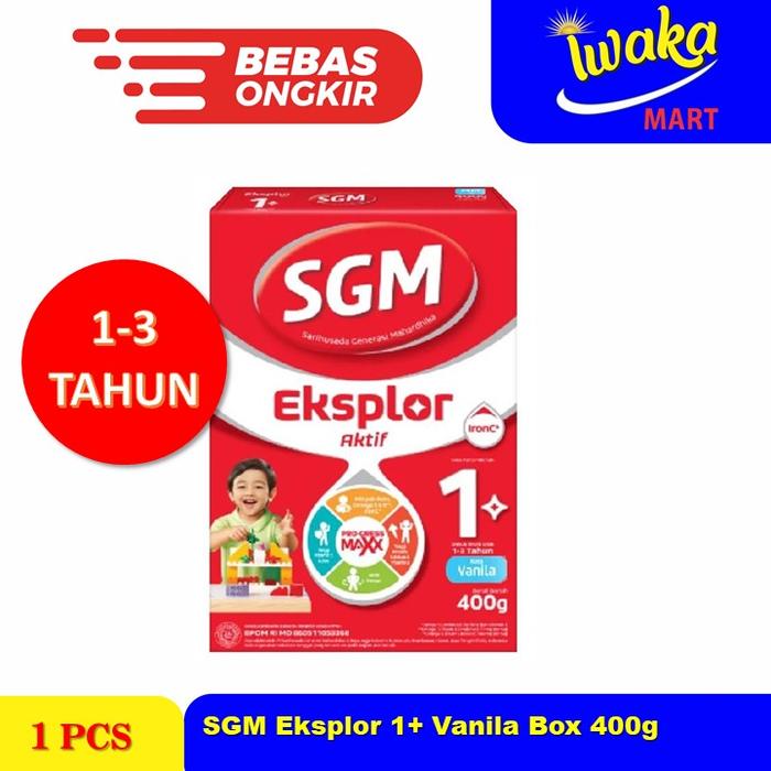 Gambar Susu Bubuk SGM Eksplor 1+ Susu Vanilla Box 400 g dari IWAKA MART GELOGOR CARIK undefined Tokopedia