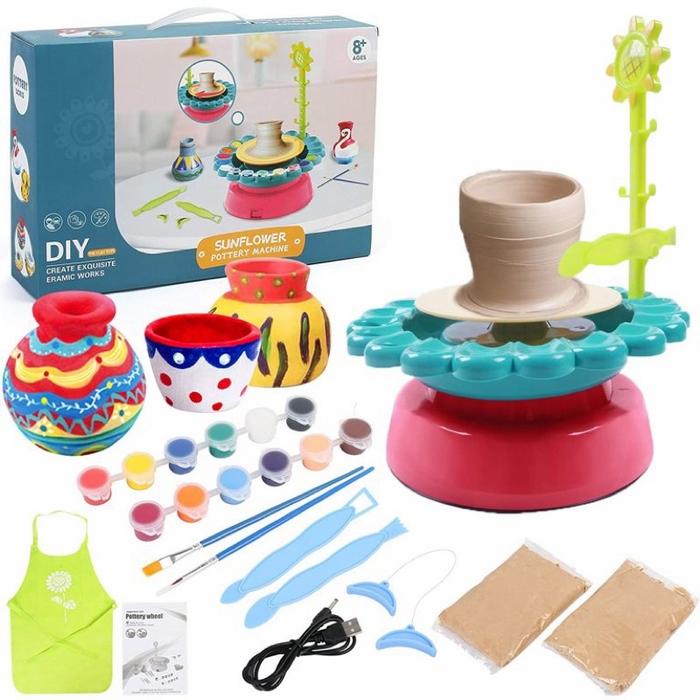 Gambar Mainan Edukasi Anak Pottery Wheel DIY Toys / DIY pot tanah liat - Kertas kado dari Olive Tree Indonesia undefined Tokopedia