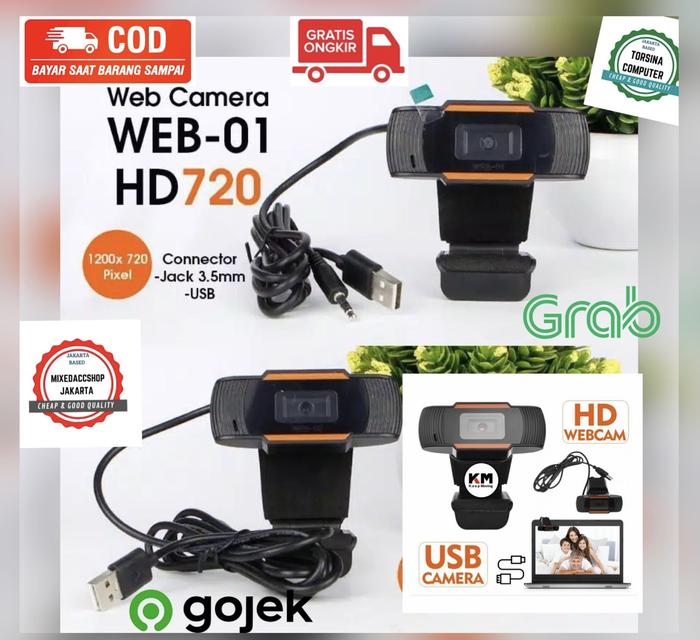 Gambar Webcam 4 Lampu 720p LED + Microphone web cam pc standing MIC WHITE - 720P HD + MIC dari Mixedaccshop Jkt undefined Tokopedia