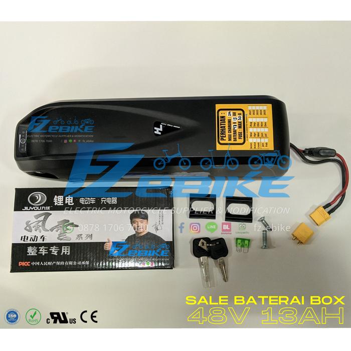 Gambar Baterai Box Lithium Ion 48V 13Ah 13s Sepeda Listrik Ebike + Charger dari FZ Ebike undefined Tokopedia