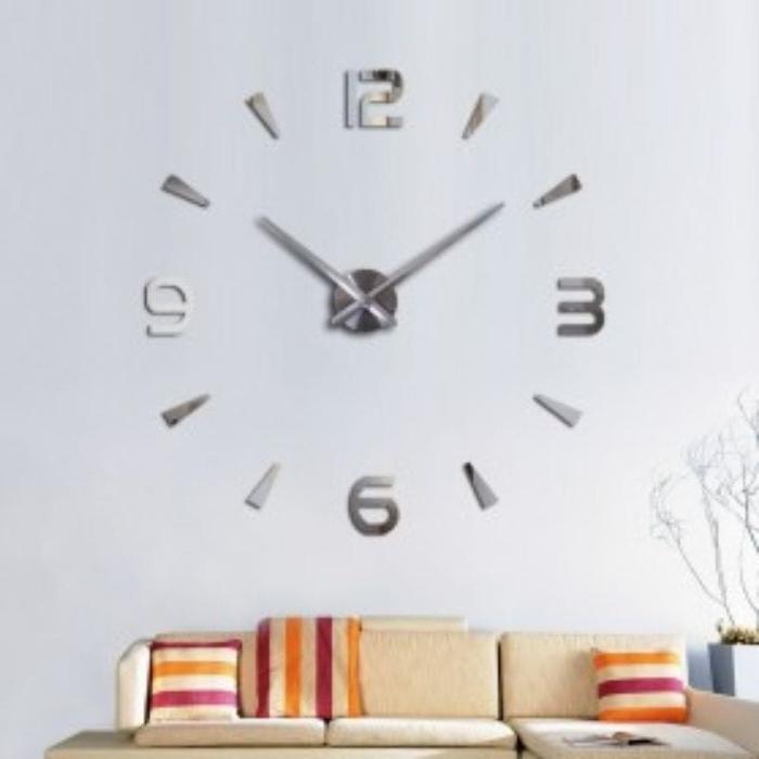 Gambar Jam dinding unik 130cm jam besar jam dinding tempel tembok minimalis - eklusiv silver dari OKEH SHOP ID undefined Tokopedia