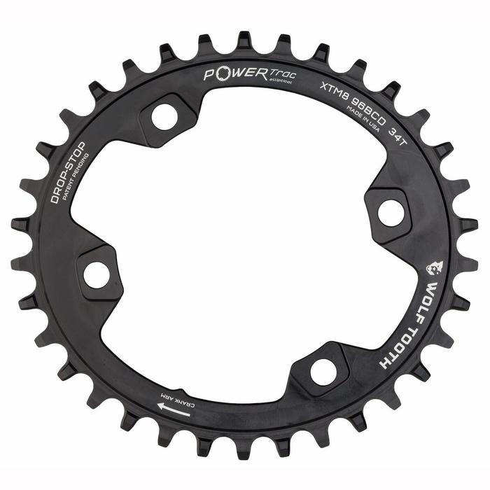WOLFTOOTH Elliptical 96 mm BCD Chainrings for Shimano XT M8000 and SLX 32T