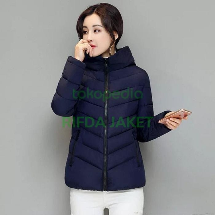 Gambar JAKET WINTER WANITA ,JAKET WANITA KOREA,JAKET TEBAL MUSIM DINGIN - Hitam, XXL dari RIFDA JAKET undefined Tokopedia