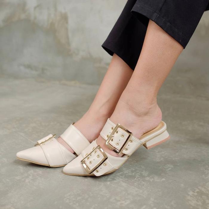 Gambar ZAVA Mules Sendal Wanita 3 Cm - Vanilla, 39 dari Lamelika undefined Tokopedia
