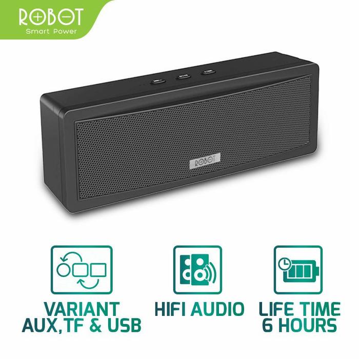 Gambar Speaker Bluetooth ROBOT RB420 Bluetooth 5.0 TWS Portable Audio - Hitam dari Firstcomcell undefined Tokopedia