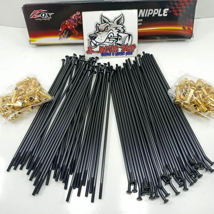 Gambar Jari Jari Klx Ring 17 17 16 19 18 21 Hitam Gold Chrome Ruji Trali Klx - Hitam, RING 18 21 dari Planet Motor shop undefined Tokopedia