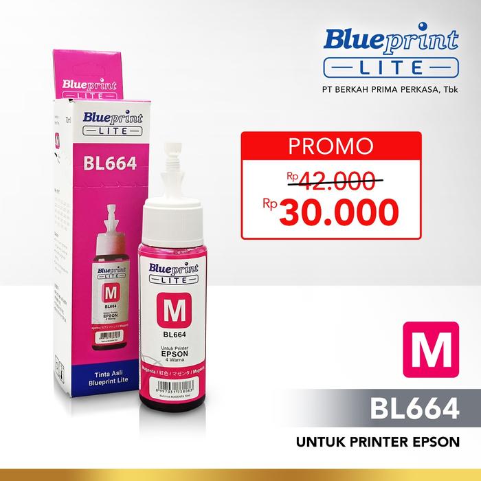 Gambar Tinta Epson BLUEPRINT Lite 664 For Printer Epson L120 , L350 - 70ml - Merah dari Blueprint Indonesia undefined Tokopedia