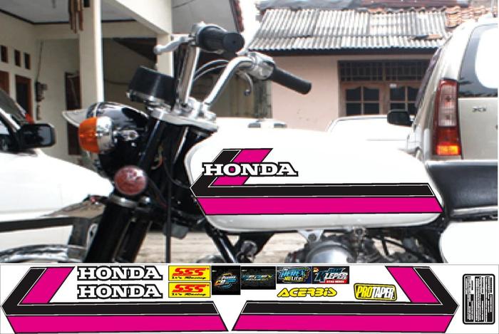 Promo STIKER STRIPING HONDA CB 100 GELATIK ABU-ABU Kota