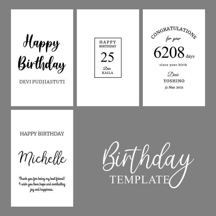 Gambar Template Text - Birthday dari Bloomitical undefined Tokopedia