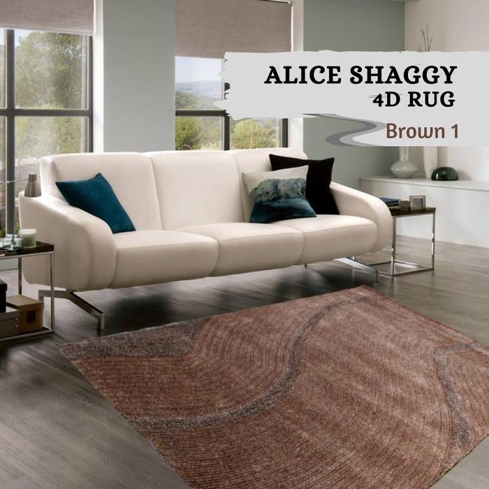 Gambar KARPET BULU ALICE SHAGGY 4D RUG 200x300 BROWN 1 dari Martha Karpet Indonesia undefined Tokopedia