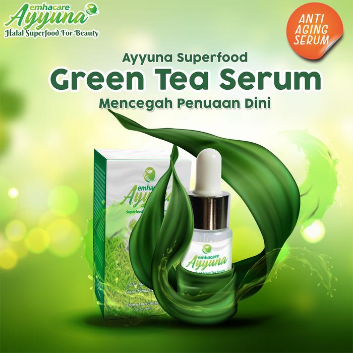 Gambar SERUM ANTI AGING GREEN TEA AYYUNA dari emhacareshop undefined Tokopedia