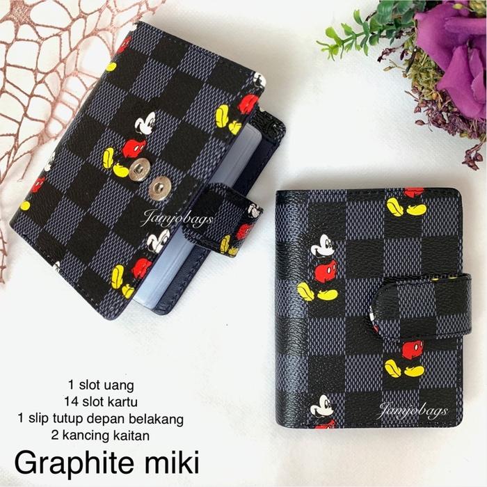 Gambar DOMPET KARTU KANCING MICKEY MOUSE 14 LEMBAR - GRAPHITE MICKEY dari Risdafa Store undefined Tokopedia