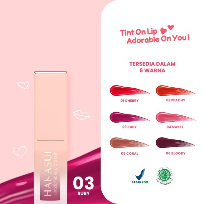 Gambar Hanasui Tint dorable Lip Stain - Ruby dari Makeupuccino undefined Tokopedia