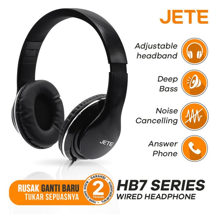 Gambar Headset Headphone JETE HB7 Noise Cancelling Fullbass dari Afacc_gadget undefined Tokopedia