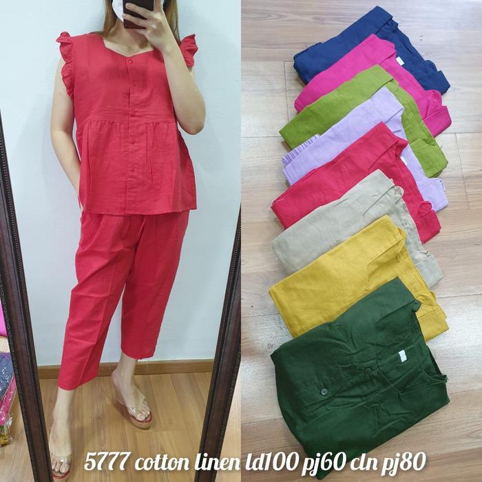 Gambar Setelan Celana Linen 1 dari Modissista undefined Tokopedia
