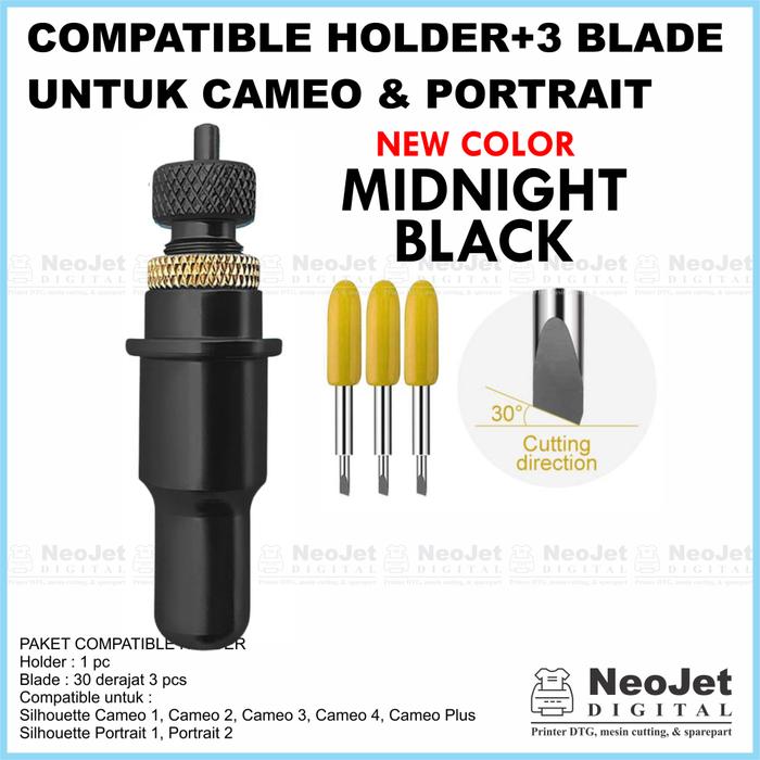 Gambar Blade Holder + Pisau Murah Mesin Cutting Sticker Cameo 4 Compatible - 30 derajat dari NeoJet Digital undefined Tokopedia