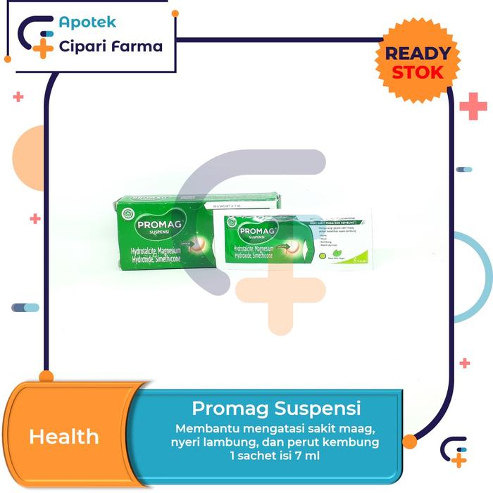 Gambar Promag Suspensi Sirup Obat Sakit Maag Asam Lambung Mual Kembung 1 Scht - 1 Sachet dari Apotek Cipari Farma undefined Tokopedia
