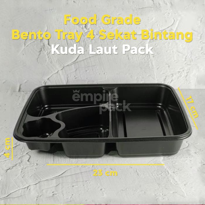 Gambar Mika Bento Tray 4 Sekat Bintang Lunch Box isi 50 Set - Putih dari Empire Pack undefined 5 Tokopedia