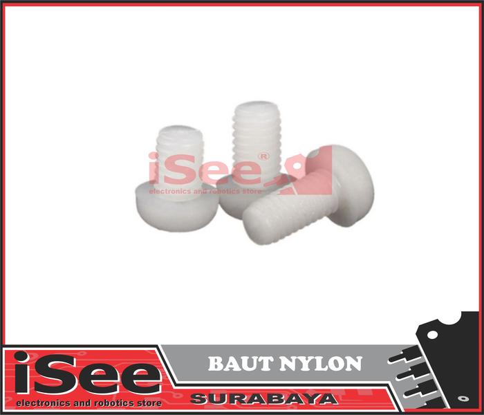 Gambar Baut Nylon M5X30mm Cross Screw Nylon height 30mm 30 mm 3 CM nilon M5 - Putih dari iSeeRobot undefined Tokopedia