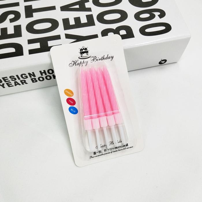 Gambar GGT Lilin Ulang Tahun 10 Pcs Lilin Ulir Metalik Birthday Candle Party - PASTEL PINK dari Gudang Grosir Terlengkap undefined Tokopedia