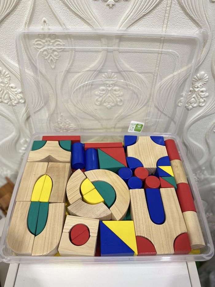 Gambar Balok kayu pinus 100pc (Natural/warna/masjid) mainan edukasi - warna dari Keinaraayesha Wooden Toys undefined Tokopedia