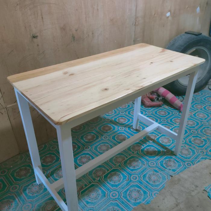 Gambar meja bakso meja makan kaki putih - 110x55x75 dari UD Zaimatus undefined Tokopedia