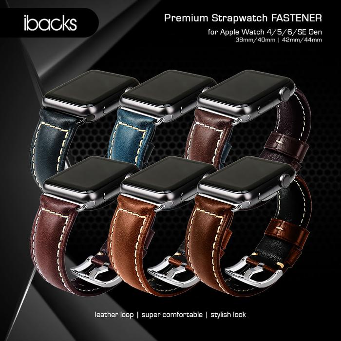 Jam Tangan Apple Watch Bt Promo Ibacks FastenerLeather Strap For