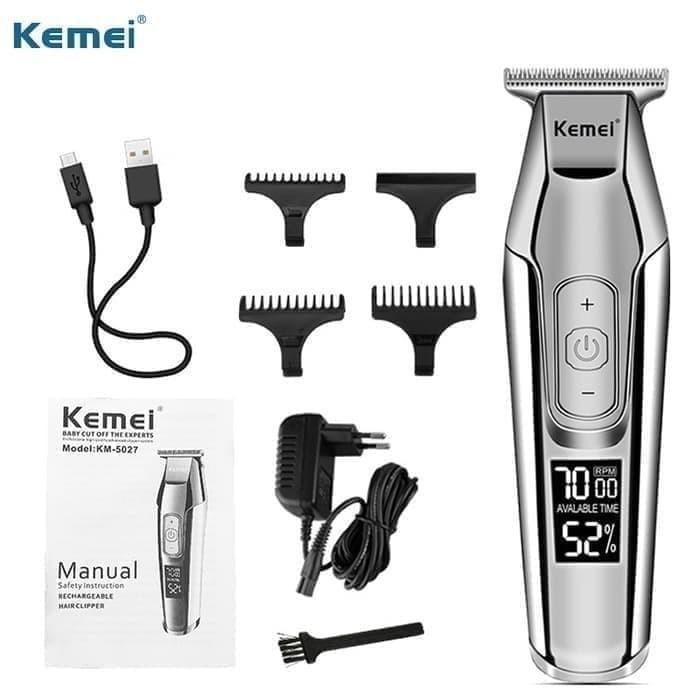 Gambar KEMEI TRIMMER KM 5027 Hair Clipper Beard Trimmer Electric / Alat Cukur Professional / KEMEI ORIGINAL / IBSS / INDOBARBERSUPPLY - KM 5027 dari Indobarber Supply undefined Tokopedia